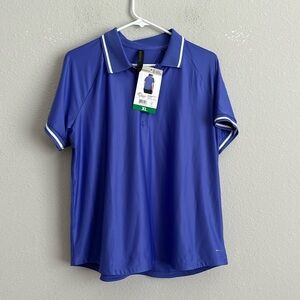 Mondetta Women's Active 1/4-Zip Short Sleeve Mesh Polo Shirt